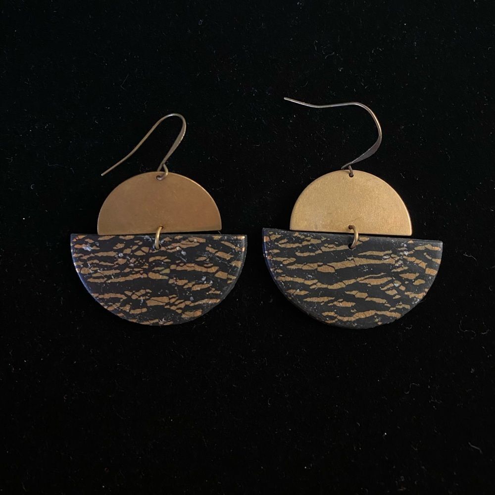 Modern Half Cresent Moon Shaped Earrings